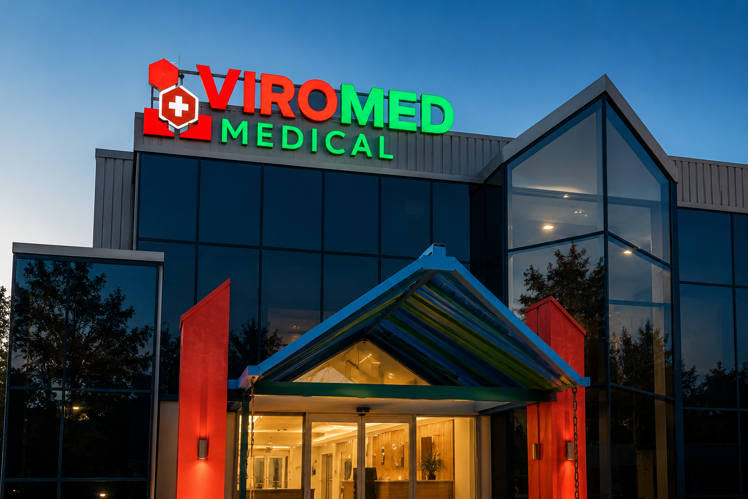Nordlux Lichtwerbung für ViroMed